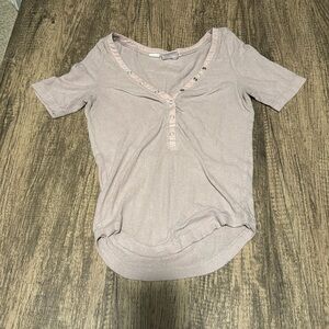 Light Pink Button Tee